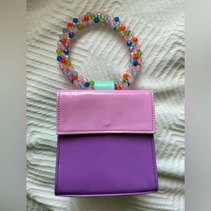 Susan Alexandra Sample Colorful Beaded Handle Purse